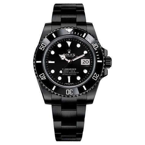 rolex stainless steel black water resistant